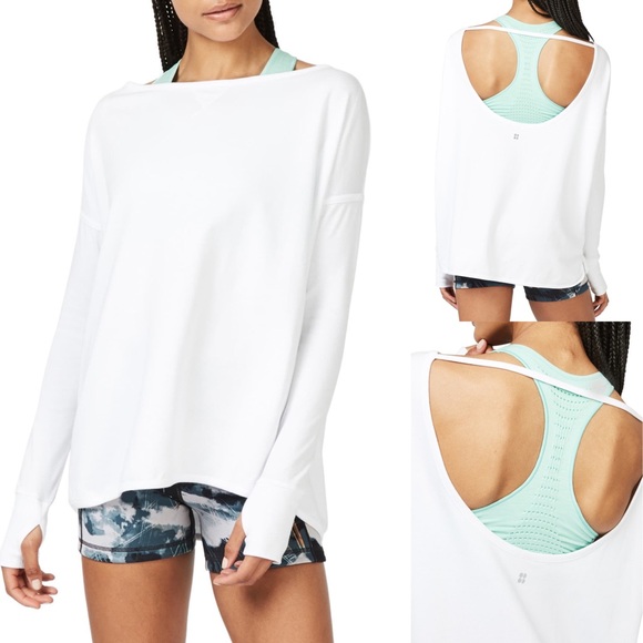 Sweaty Betty Tops - Sweaty Betty Simhasana Back Cutout Pullover